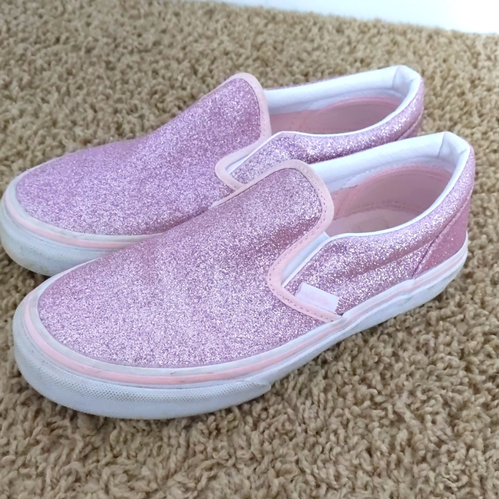 Sparkly Pink Vans-Kids size 3